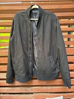 Banana Republic Factory Men's Black Bomber Jacket